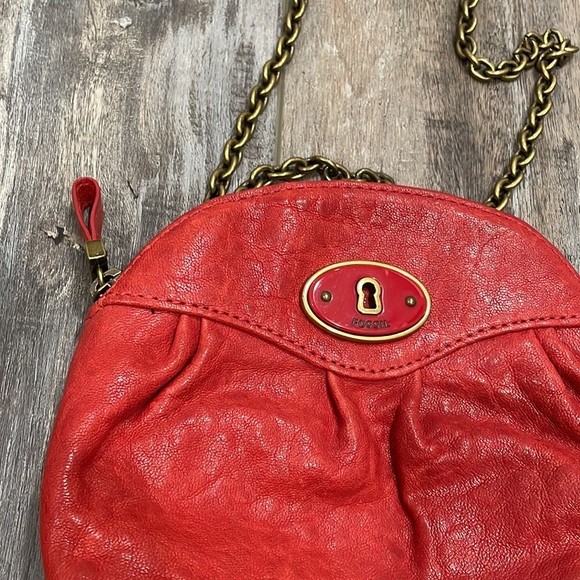Fossil Leather Crossbody Red - Picture 2 of 7